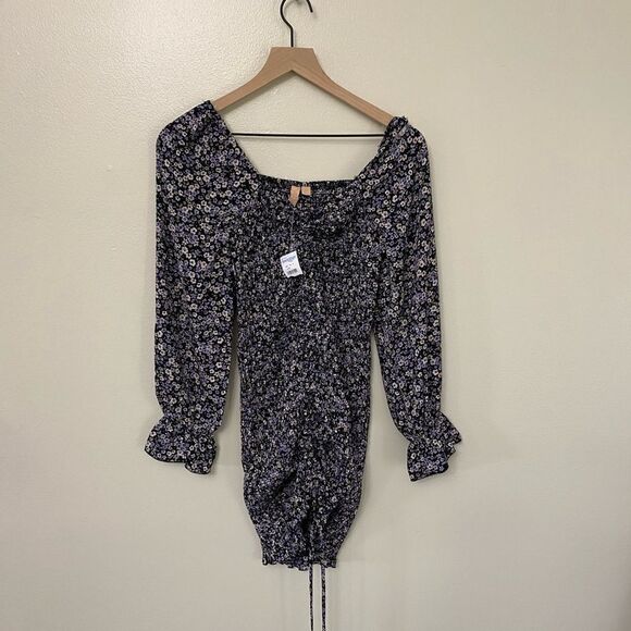 KENEDIK Floral Ruched Long Sleeve Dress - Picture 7 of 14